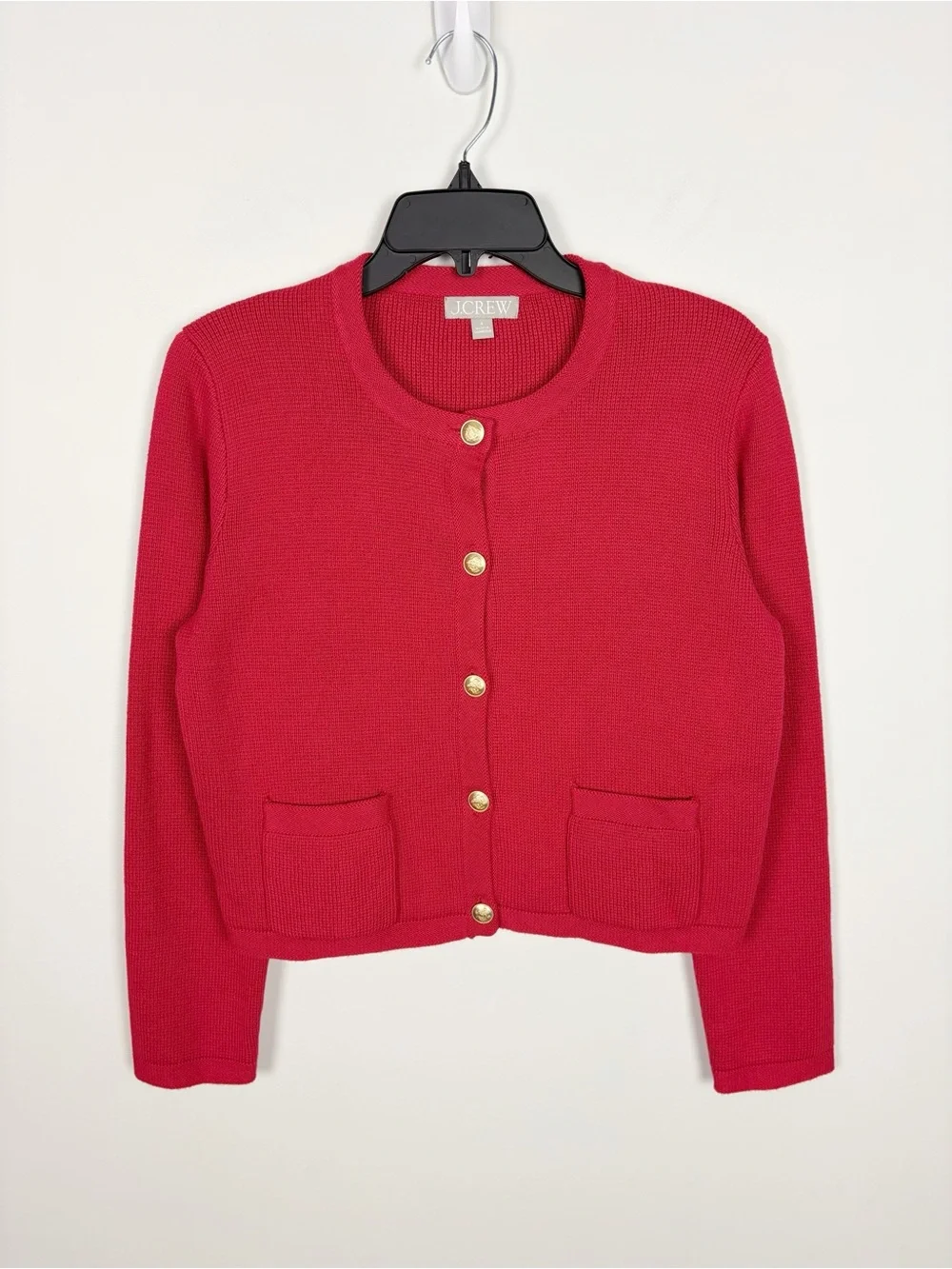 J. Crew Emilie Sweater Lady Jacket in Red Size S